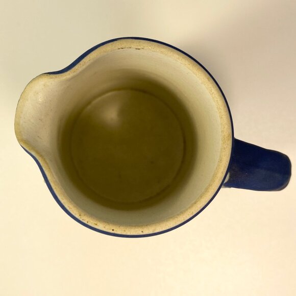 Antique WEDGWOOD Jasperware DEEP BLUE Pitcher 4" Tall 19th Century - Picture 6 of 8